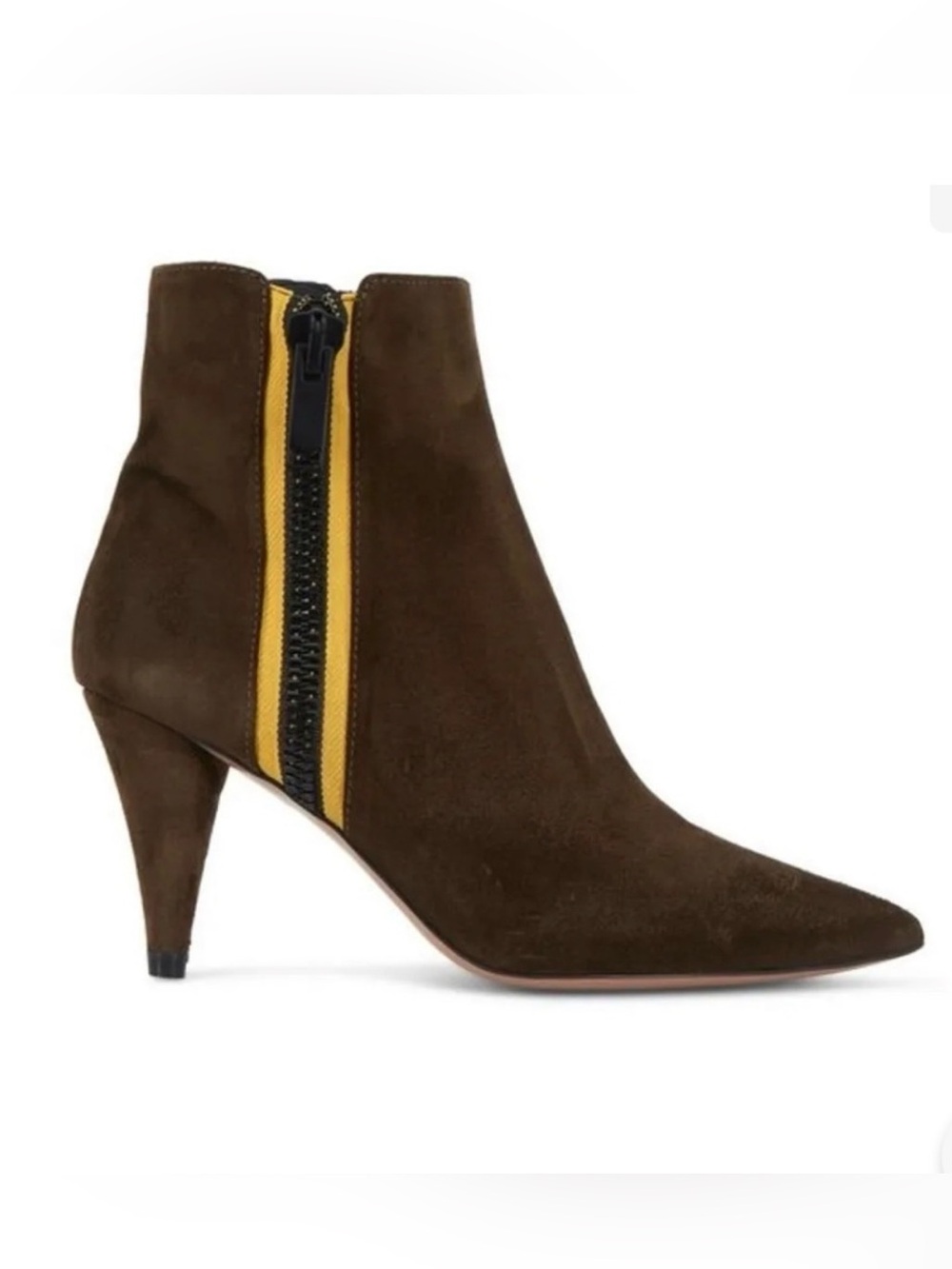 Veronica Beard Roxie Olive Green Suede Stiletto Ankle Bootie